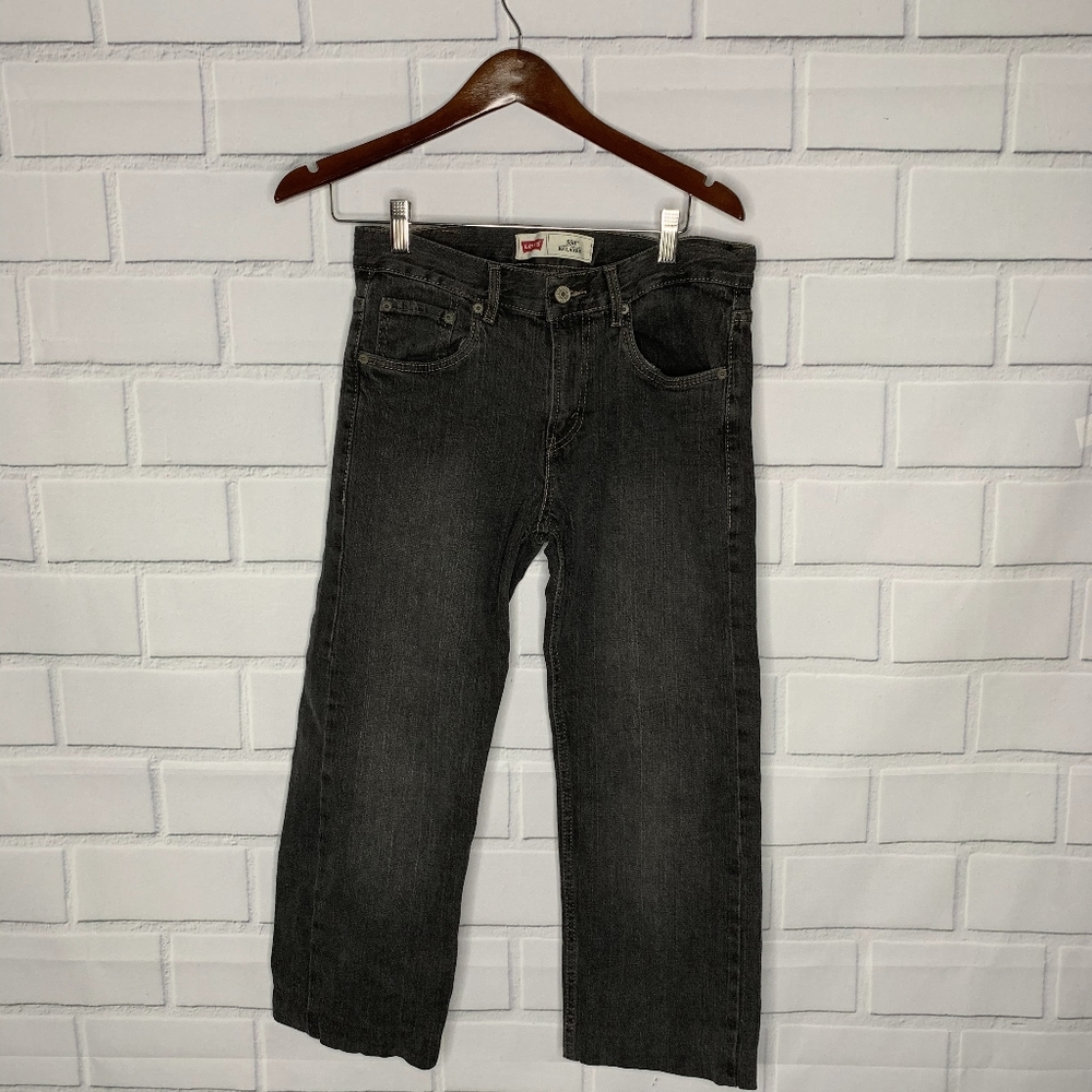 LEVI'S 550 RELAXED BLACK JEANS 16 Regular W28 L28